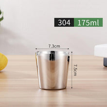 Load image into Gallery viewer, 1 Pcs Stainless Steel Cup Metal Beer Wine Pint Glasses Coffee Tea Milk Mugs Home Party Bar Drink Accessories 175/260/300/480ml