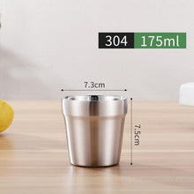 Load image into Gallery viewer, 1 Pcs Stainless Steel Cup Metal Beer Wine Pint Glasses Coffee Tea Milk Mugs Home Party Bar Drink Accessories 175/260/300/480ml