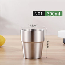 Load image into Gallery viewer, 1 Pcs Stainless Steel Cup Metal Beer Wine Pint Glasses Coffee Tea Milk Mugs Home Party Bar Drink Accessories 175/260/300/480ml