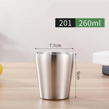 Load image into Gallery viewer, 1 Pcs Stainless Steel Cup Metal Beer Wine Pint Glasses Coffee Tea Milk Mugs Home Party Bar Drink Accessories 175/260/300/480ml