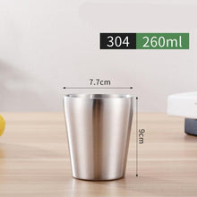 Load image into Gallery viewer, 1 Pcs Stainless Steel Cup Metal Beer Wine Pint Glasses Coffee Tea Milk Mugs Home Party Bar Drink Accessories 175/260/300/480ml