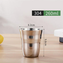 Load image into Gallery viewer, 1 Pcs Stainless Steel Cup Metal Beer Wine Pint Glasses Coffee Tea Milk Mugs Home Party Bar Drink Accessories 175/260/300/480ml