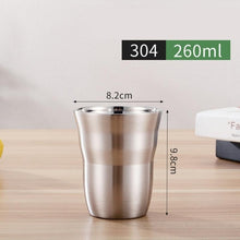 Load image into Gallery viewer, 1 Pcs Stainless Steel Cup Metal Beer Wine Pint Glasses Coffee Tea Milk Mugs Home Party Bar Drink Accessories 175/260/300/480ml