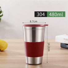 Load image into Gallery viewer, 1 Pcs Stainless Steel Cup Metal Beer Wine Pint Glasses Coffee Tea Milk Mugs Home Party Bar Drink Accessories 175/260/300/480ml